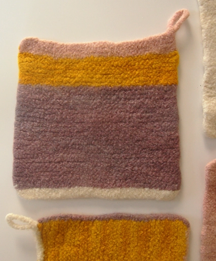 Four Felted Hot Pads | Purl Soho