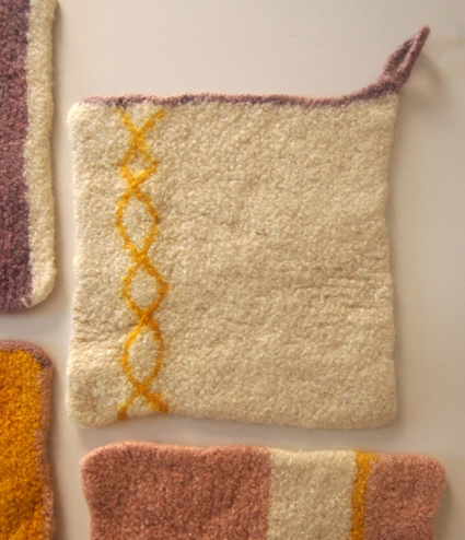 Four Felted Hot Pads | Purl Soho