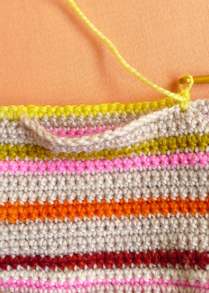 Crocheted Striped Hand Warmers | Purl Soho