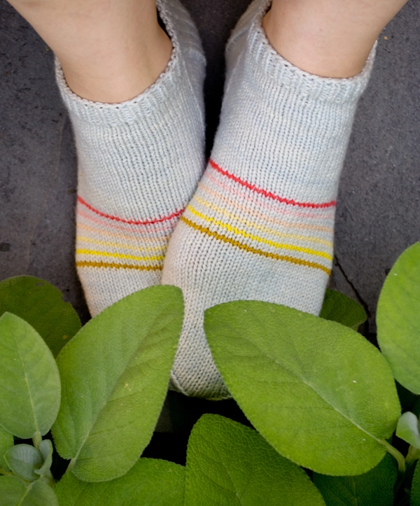 Sporty Striped Socklets | Purl Soho