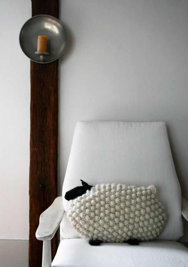 Bobble Sheep Pillow in Super Soft Merino | Purl Soho