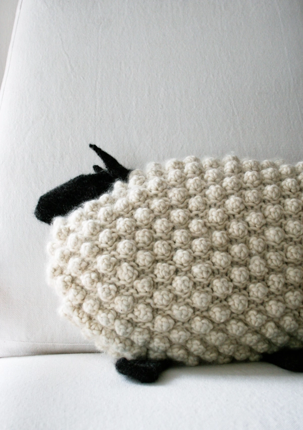 Bobble Sheep Pillow in Super Soft Merino | Purl Soho