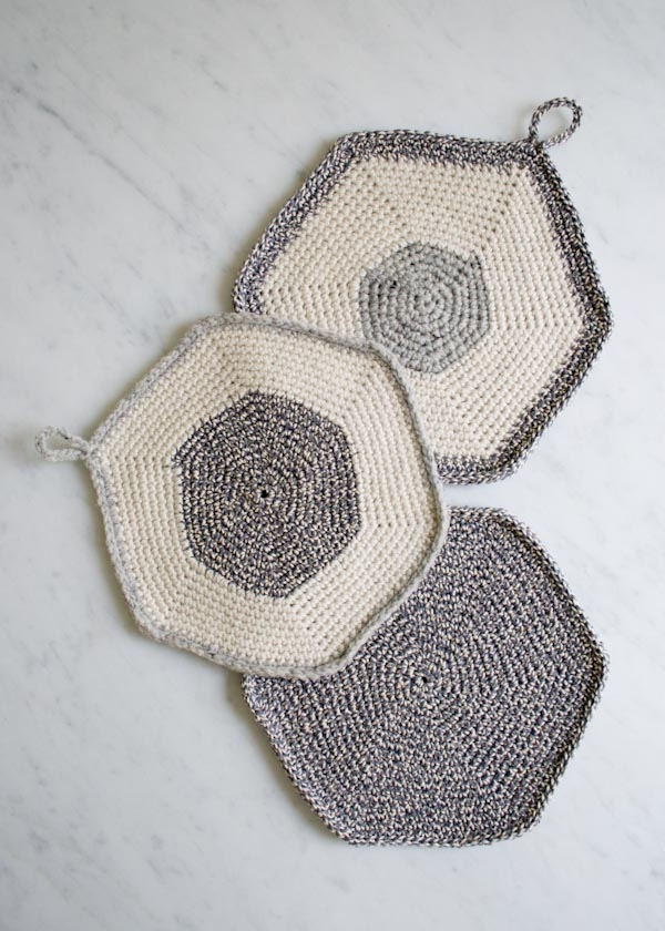 Crocheted Set-of-Three Pot Holders | Purl Soho