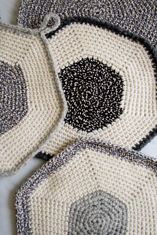 Crocheted Set-of-Three Pot Holders | Purl Soho