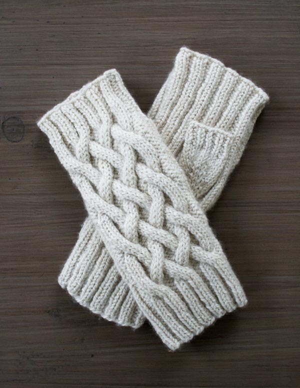 Traveling Cable Hand Warmers | Purl Soho