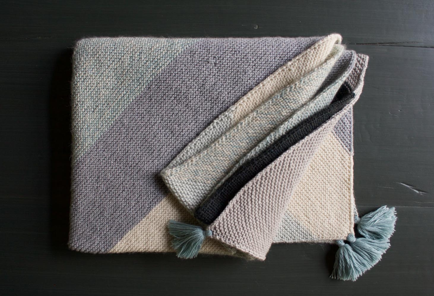 Rectangular Colorblock Bias Blanket | Purl Soho