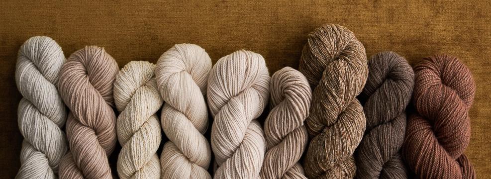 Beautiful cashmere yarns, including pure Mongolian cashmere and cashmere-merino blend yarns, and more.