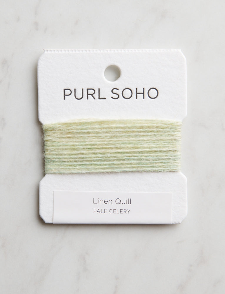 Linen Quill Color Cards, Pale Celery