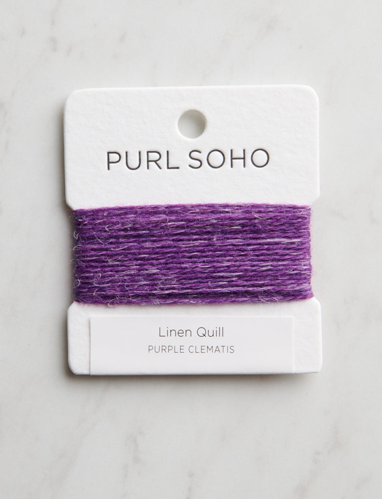 Linen Quill Color Cards, Purple Clematis