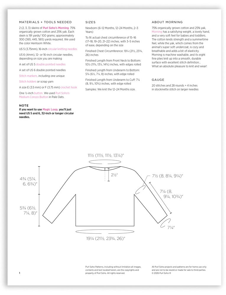 8-Spoke Yoke Pullover for Babies + Toddlers