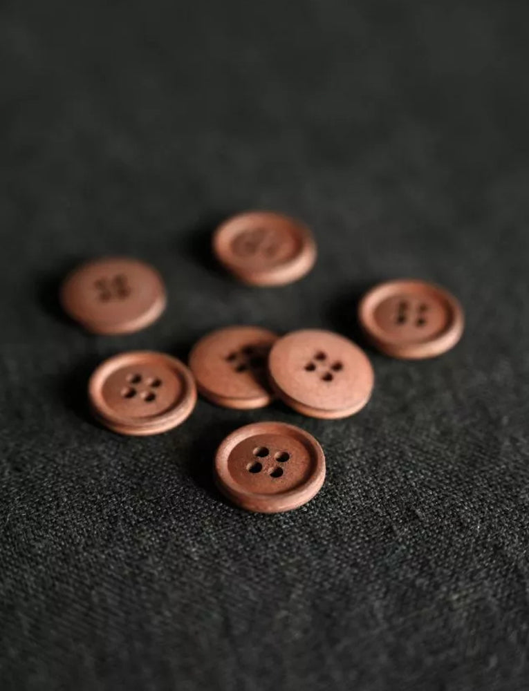 Brown-Red Cotton Buttons