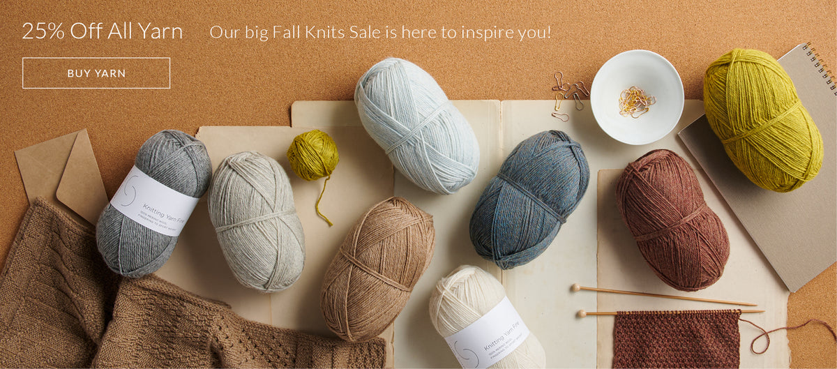 25% off all yarn during our big Fall Knits Sale!