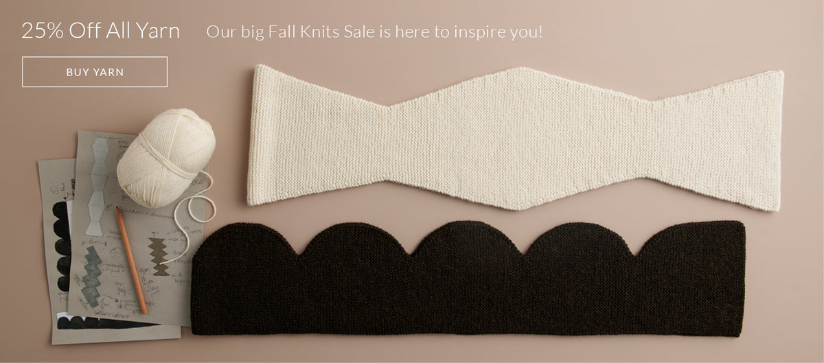 25% off all yarn during our big Fall Knits Sale!