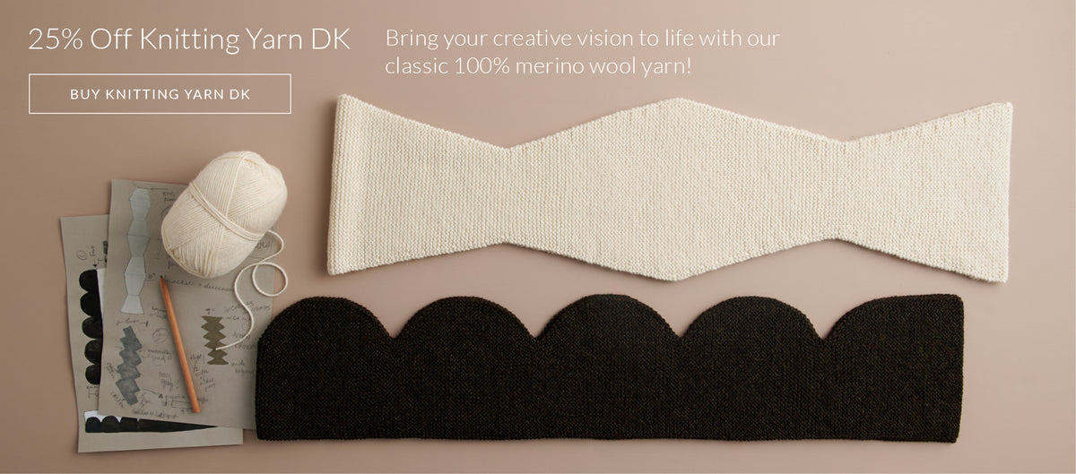25% off Knitting Yarn DK, our classic merino wool yarn.