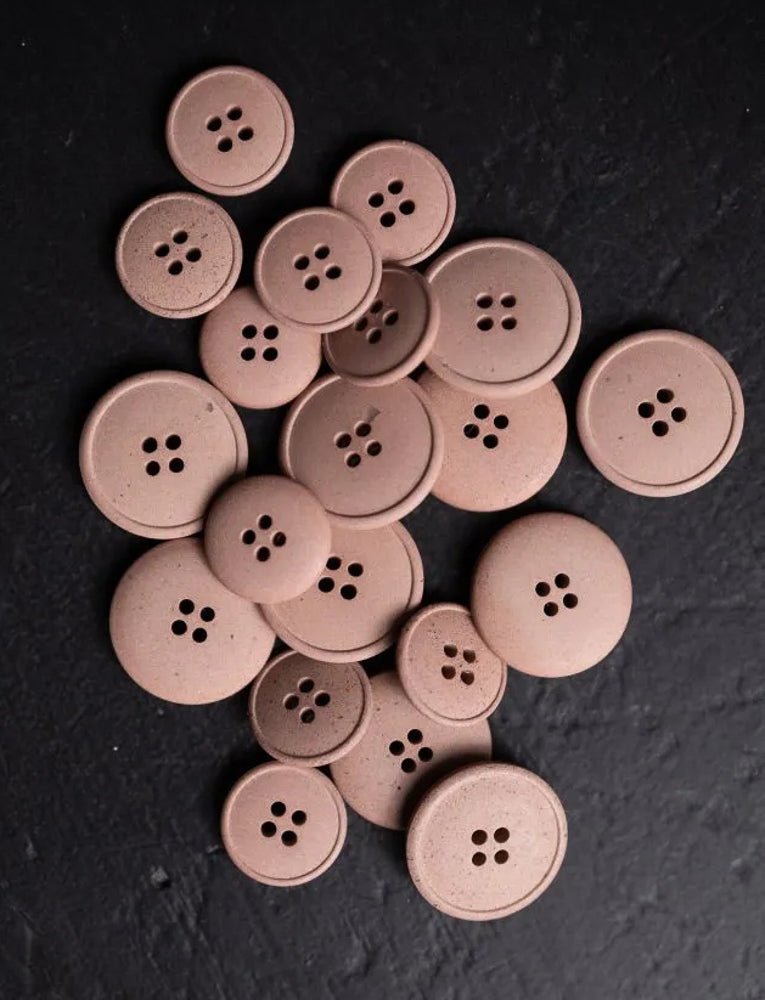 Hemp Button, Muted Pink