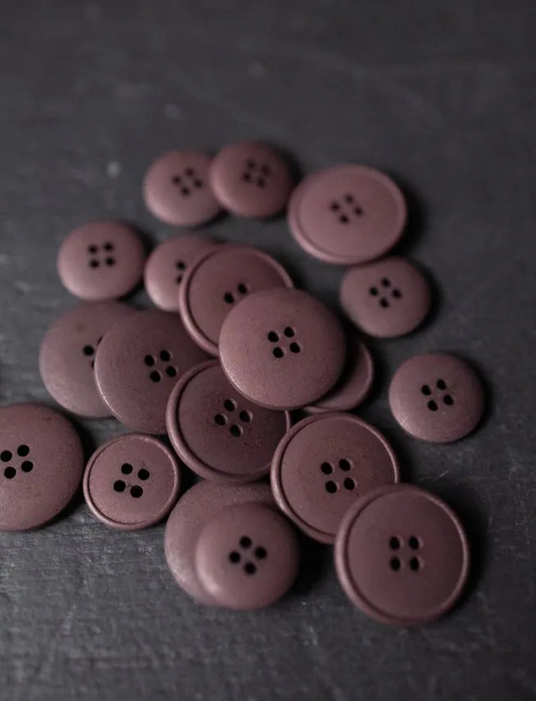 Hemp Button, Plum Brown