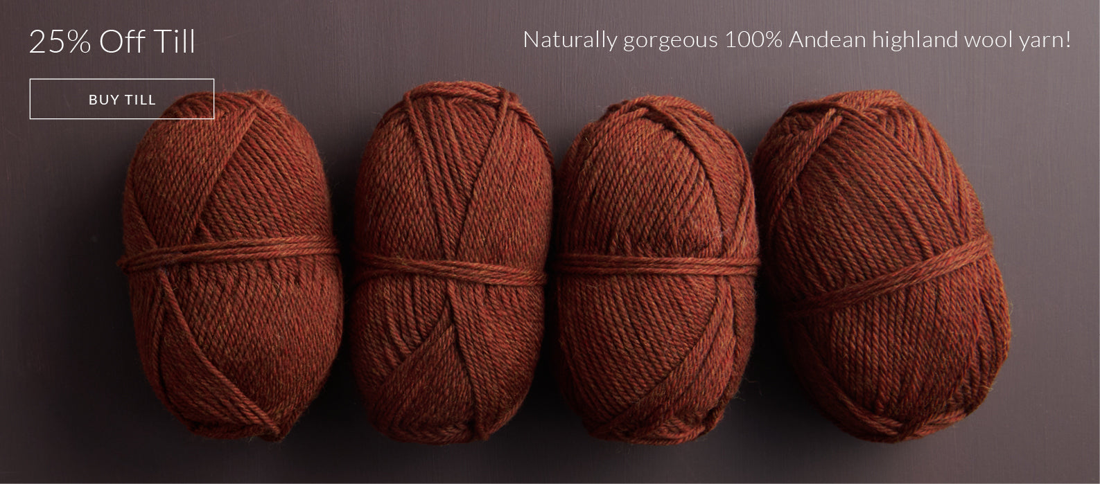 25% off Till, naturally gorgeous 100% Andean highland wool yarn!