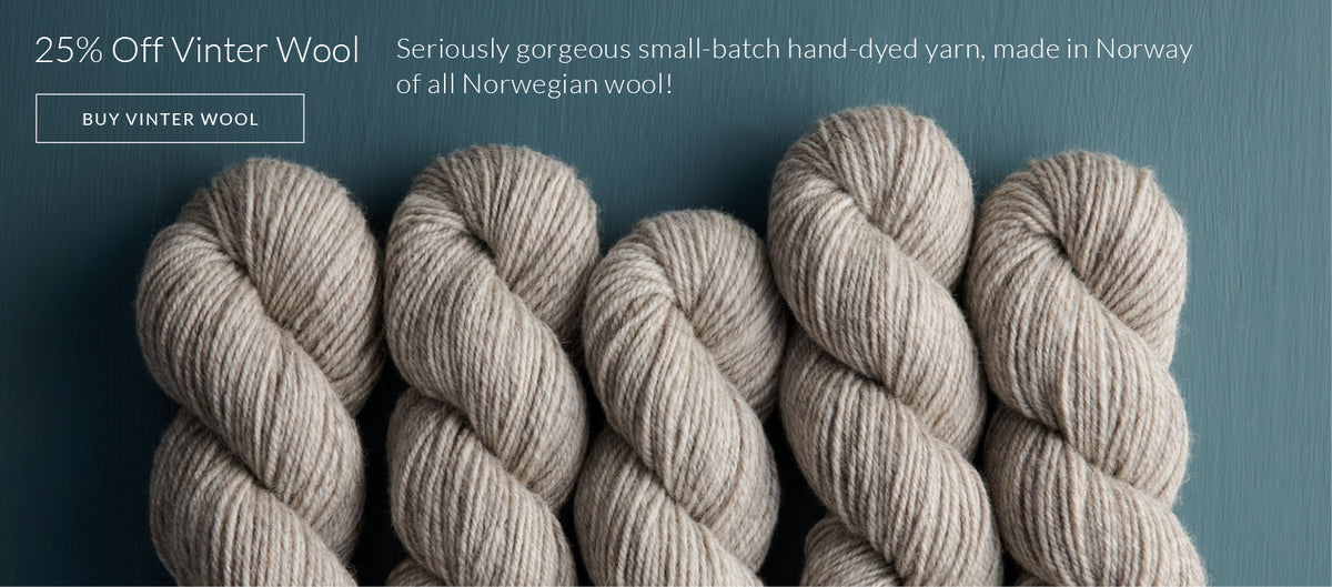 25% off Vinter Wool, seriously gorgeous small-batch hand-dyed yarn, made in Norway of all Norwegian wool!