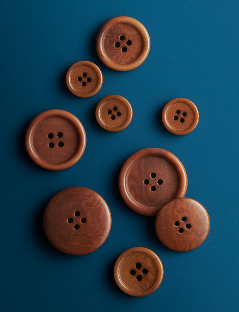 Purl Soho Rimmed Corozo Button, Warm Brown