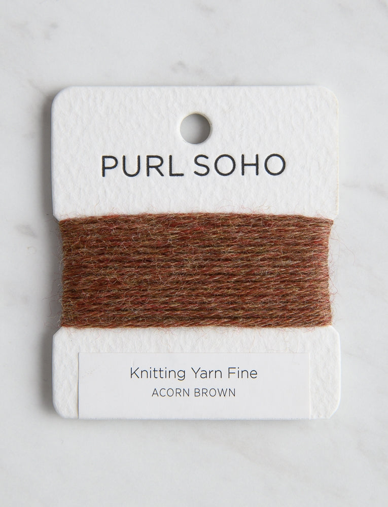 Knitting Yarn Fine Color Cards, Acorn Brown