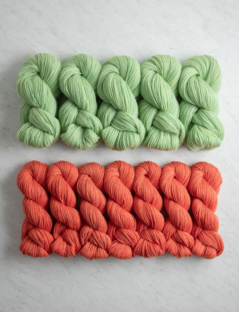 Double Knit Blanket Bundle, Baby Mint + Weathered Barn, Throw