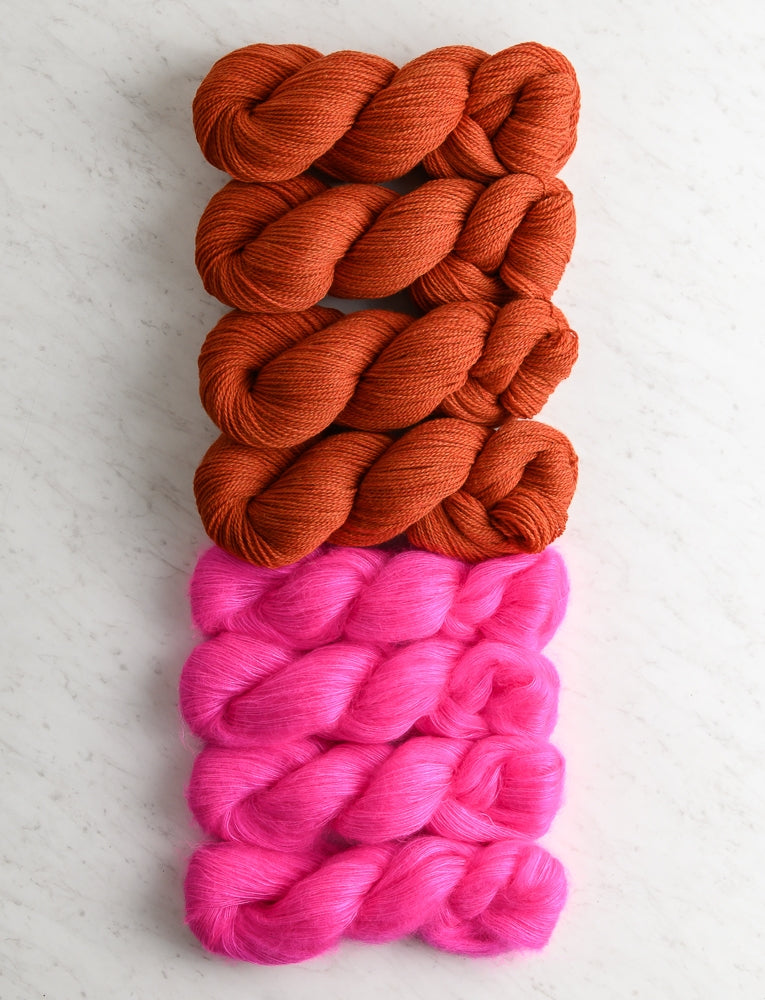 Wide Rib Wrap Bundle, Barn Door + Pink Joy