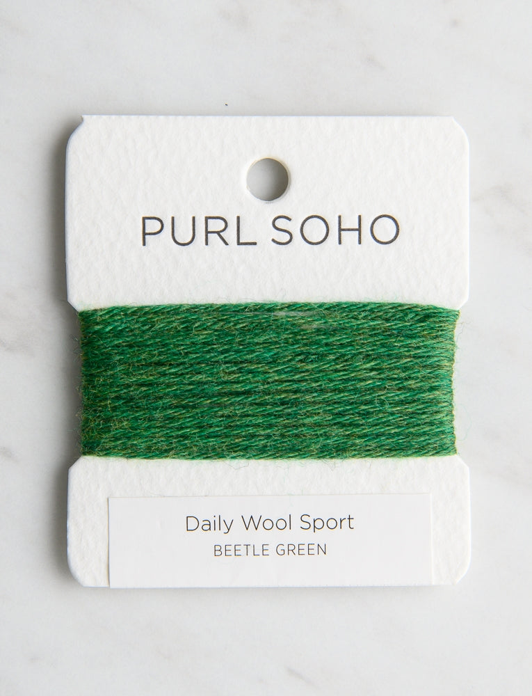 Daily Wool Sport Color Cards, Beetle Green