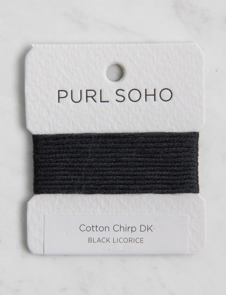 Cotton Chirp DK Color Cards, Black Licorice