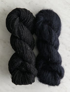 Classic Knit Beret Bundle, Black Sand + Blue Black