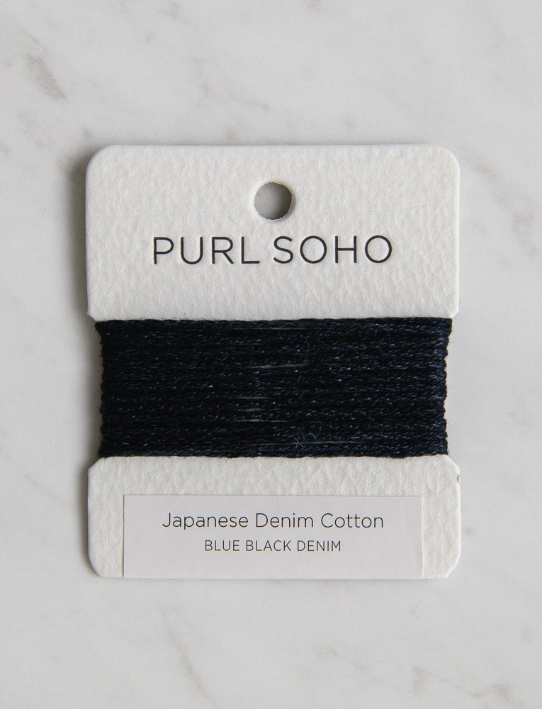 Japanese Denim Cotton Color Cards, Blue Black Denim