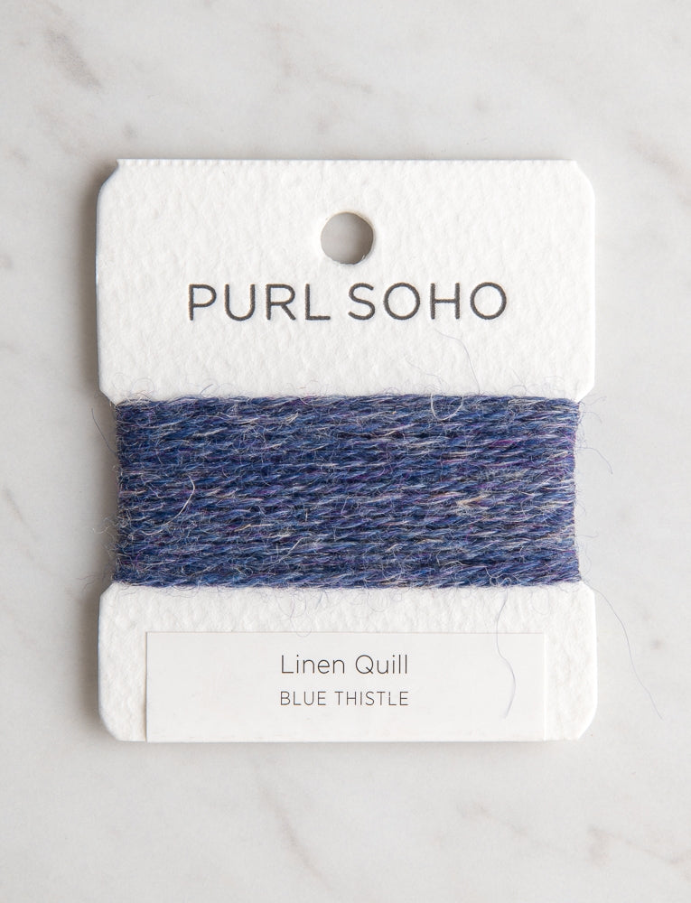 Linen Quill Color Cards, Blue Thistle