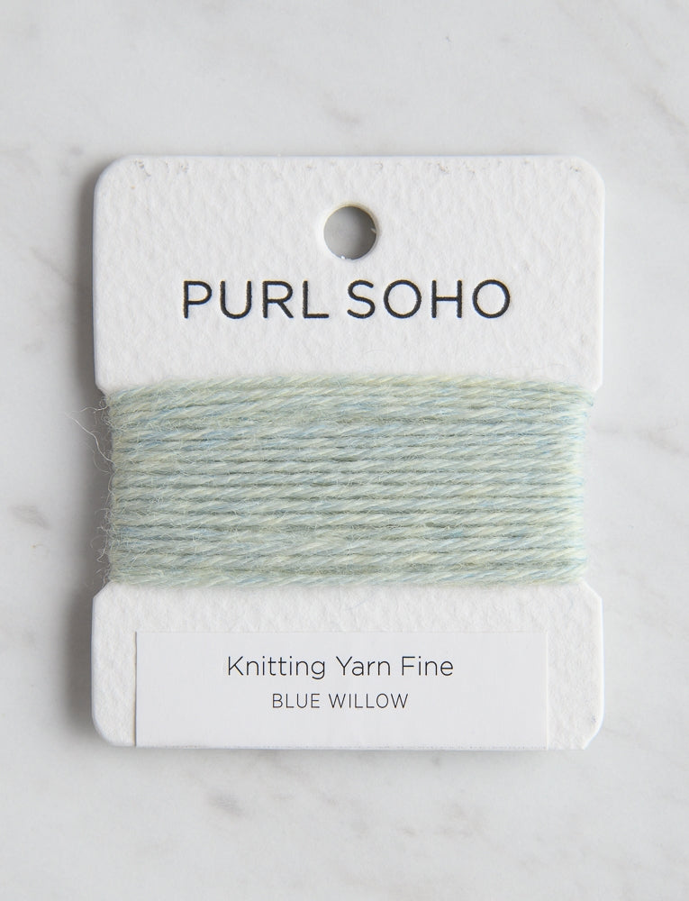 Knitting Yarn Fine Color Cards, Blue Willow