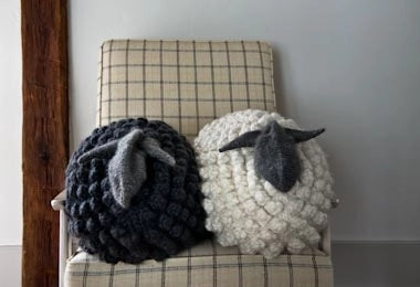 Bobble Sheep Pillow in Gentle Giant