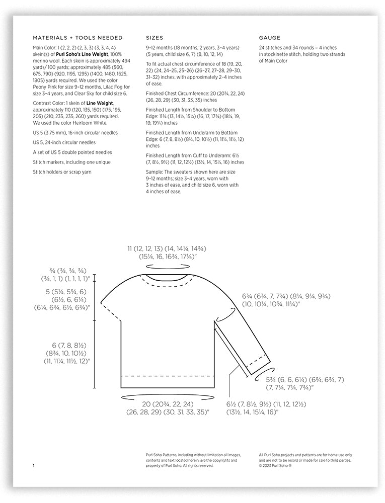Bobble Yoke Sweater Pattern Download