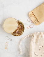 Brass Notions Tin with Stitch Markers