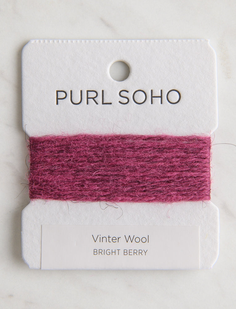 Vinter Wool Color Cards, Bright Berry