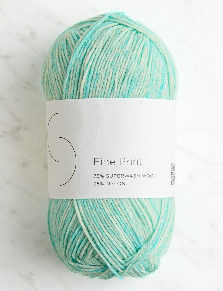 Fine Print, Bright Turquoise