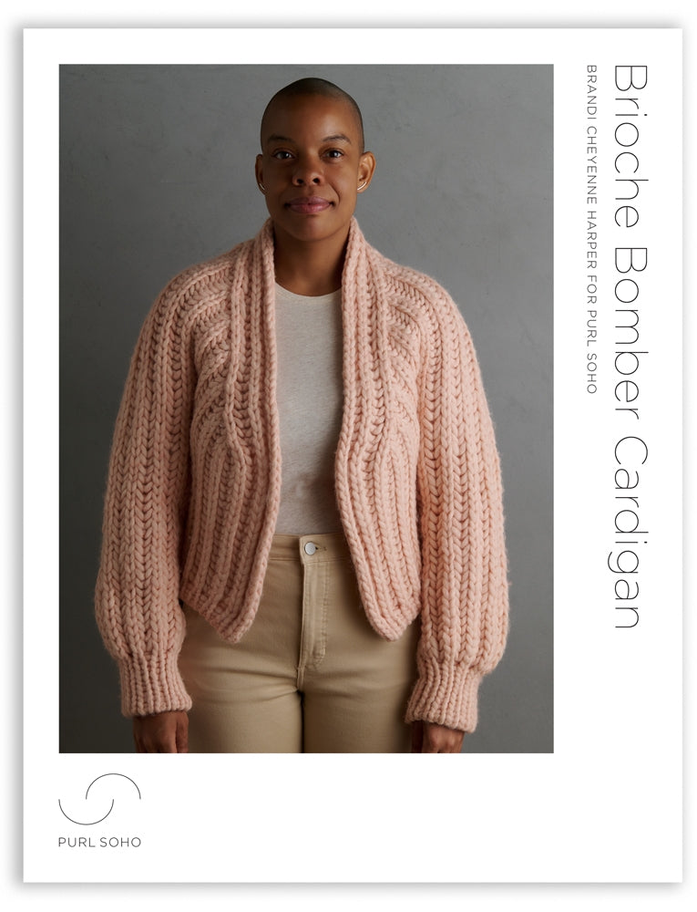 Brioche Bomber Cardigan Pattern Download