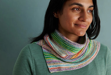 Candy Stripe Cowl