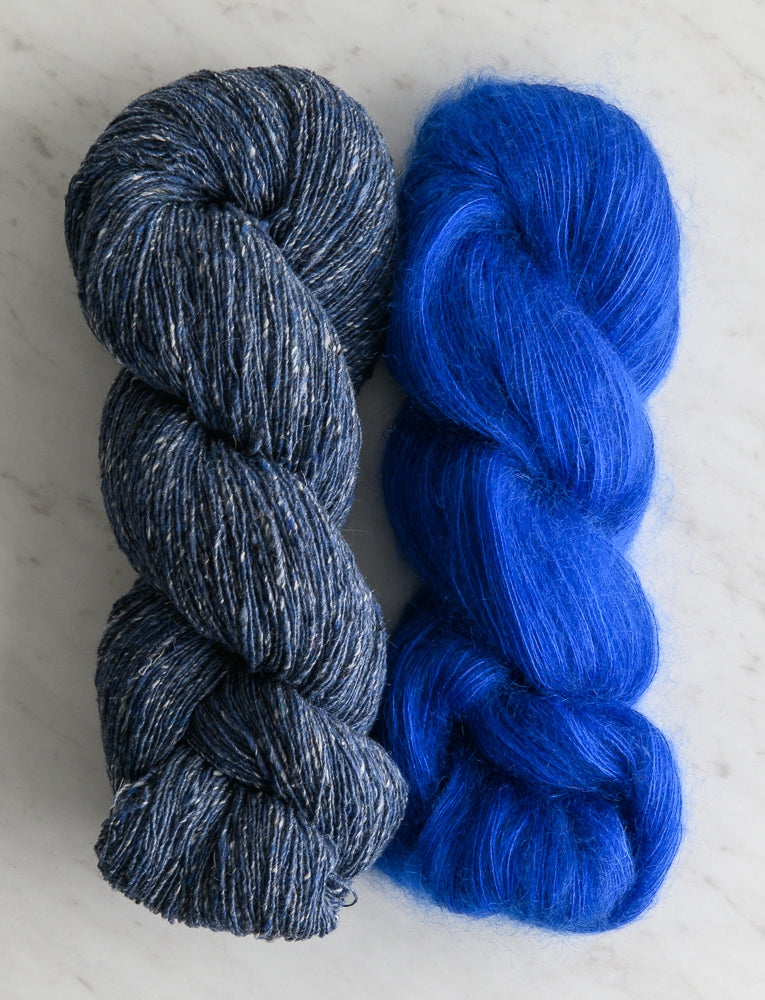 Classic Knit Beret Bundle, Charcoal Blue + Lapis Lazuli
