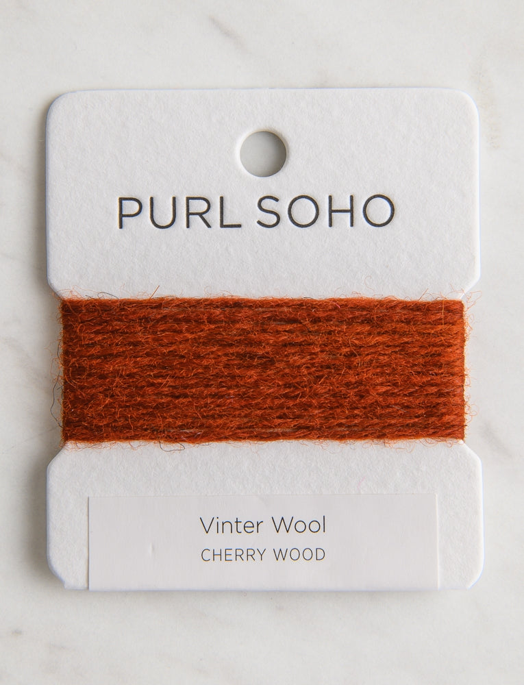 Vinter Wool Color Cards, Cherry Wood