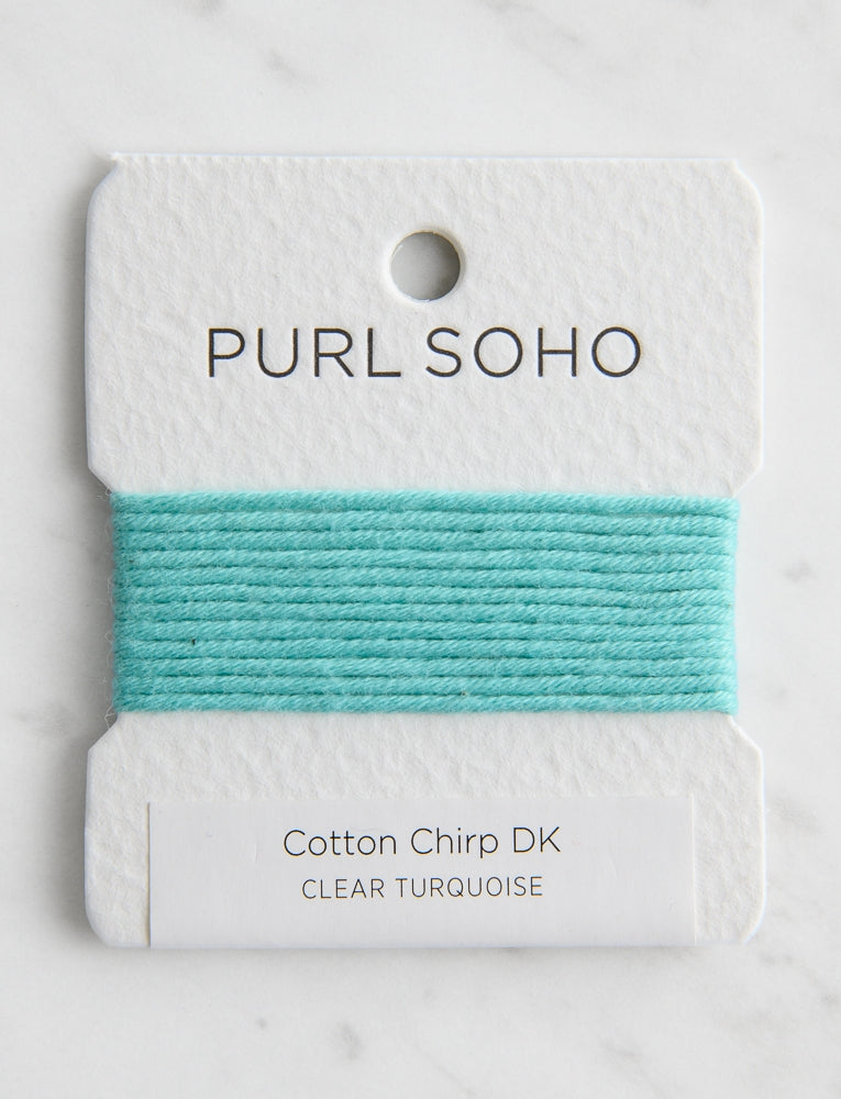 Cotton Chirp DK Color Cards, Clear Turquoise