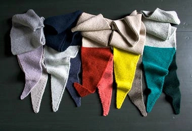 Color Tipped Scarf in New Colors + New Yarns