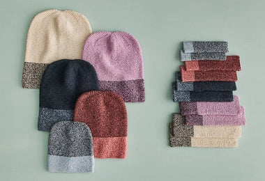 Contrast Cuff Hat + Hand Warmers