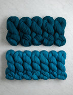 Double Knit Blanket Bundle, Dark Aquamarine + True Turquoise, Throw