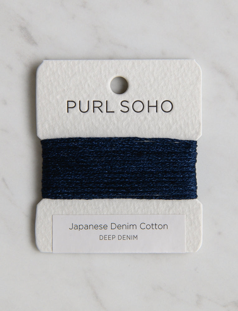 Japanese Denim Cotton Color Cards, Deep Denim