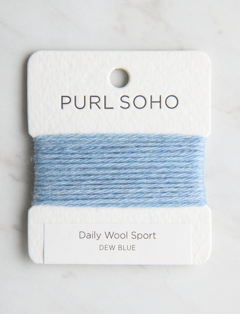 Daily Wool Sport Color Cards, Dew Blue