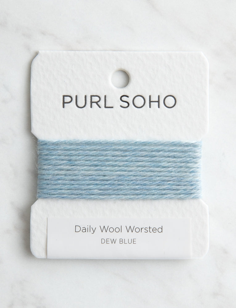 Daily Wool Worsted Color Cards, Dew Blue