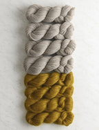 Wide Rib Wrap Bundle, Driftwood Gray + Golden Lichen