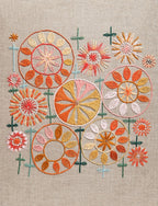 Swedish Embroidery Panel + Pattern, Bursting Blooms